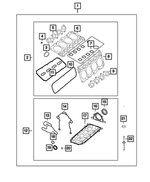 68294133AD - 6.4L Gas; Engine: Long Block Engine Gasket Kit for Mopar Image