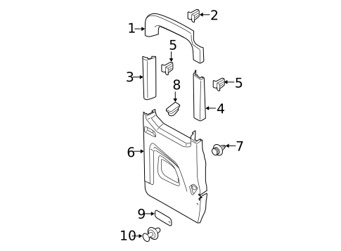 Interior Trim - Back Door for 2016 Ford Transit-150 #0
