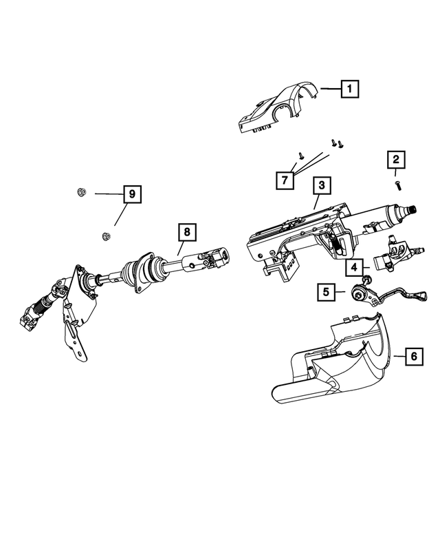 1JE43BD1AA - Steering: Steering Column Shroud for Mopar Image image