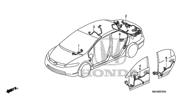 Wire Harness (4) for 2011 Honda Civic #0