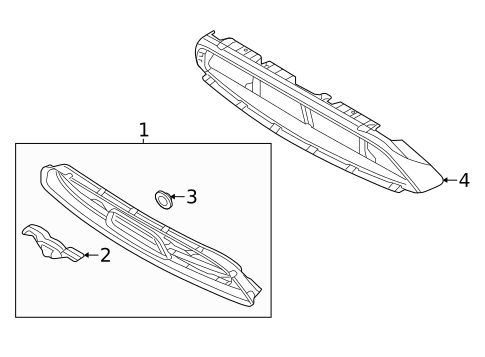 Grille & Components for 2014 Ford Mustang #2