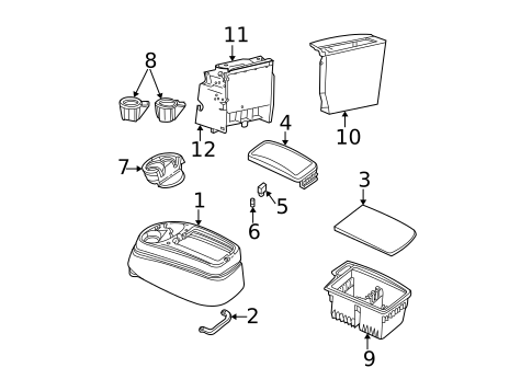 Front Console for 1998 Ford F-250 #0