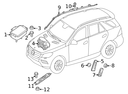 Air Bag Components for 2017 Mercedes-Benz GLE63 AMG #3