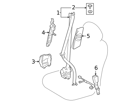 Front Seat Belts for 2016 Lexus RX450h #0