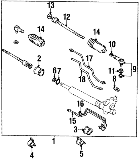Steering Gear & Linkage for 1996 Suzuki Swift #1