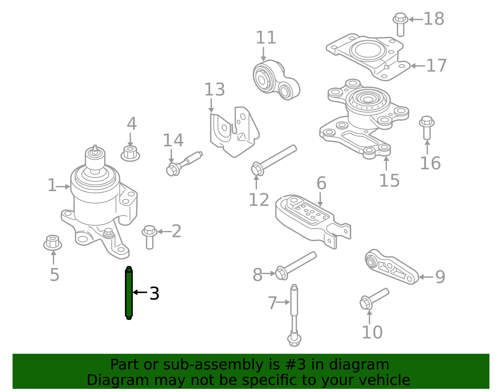 2013-2020 Ford Engine Mount Stud w714610s439 | TascaParts.com
