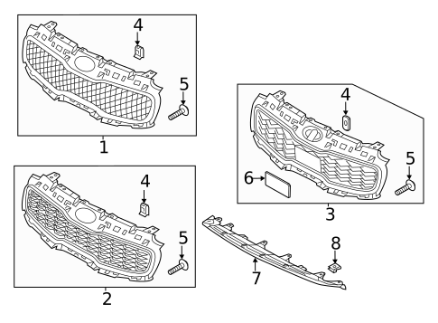 Grille for 2019 Kia Sportage #1