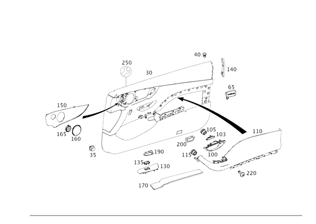 2387200202 - Front Doors: Door Trim for Mercedes-Benz: E400, E450, E53 AMG Image image
