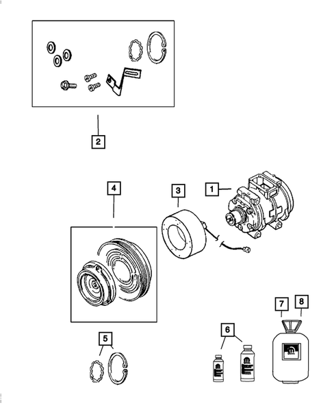 Air Conditioner Compressor and Mounting for 2015 Dodge Charger #0