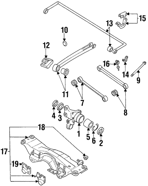 Rear Suspension for 1994 Subaru Legacy #1