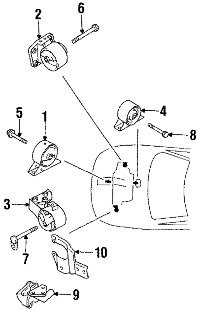 MB691236 - Engine: Motor Mount for Mopar Image