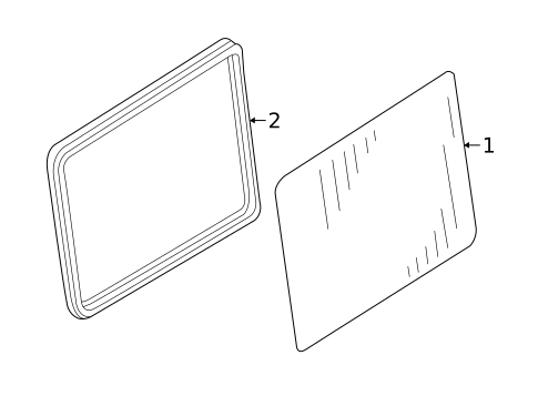 Glass & Hardware - Back for 2009 Mercedes-Benz G550 #0