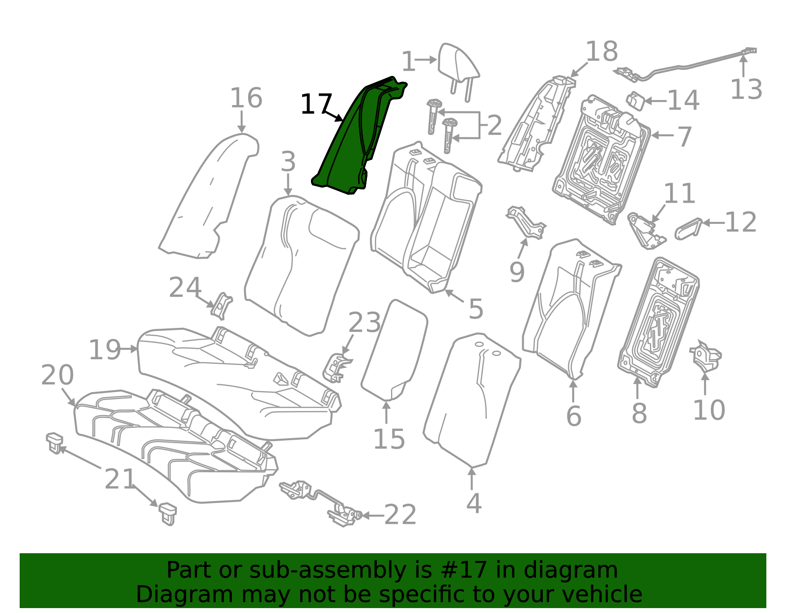 71665-06140 - Seat Back Bolster Cushion Longo Toyota Parts