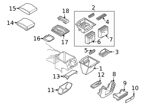 Console for 2006 BMW X5 #0