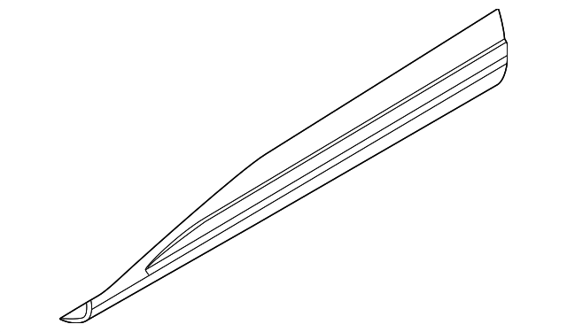 thumbnail image 2 of Door Trim Lower Molding Front Right Side For 2021-2023 Nissan Rogue – Black ABS Plastic, 80870-6RR0A 2 of 4