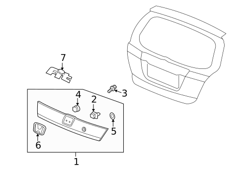 Exterior Trim - Lift Gate for 2013 Honda Fit #0