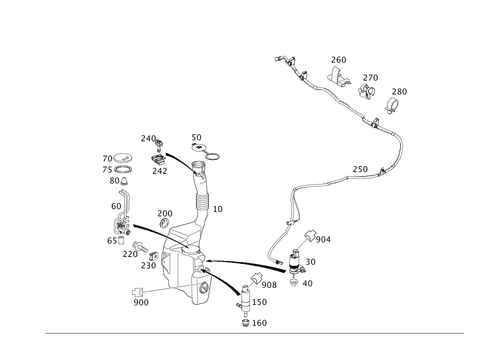 Windshield Washer System, Headlamp Cleaning System for 2014 Mercedes-Benz GLK250 #0