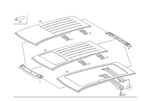 Roof for 2003 Mercedes-Benz ML55 AMG #1