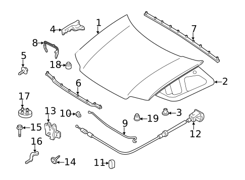 Hood & Components for 2012 Ford Escape #0