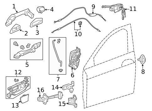 Lock & Hardware for 2016 Honda Accord #2