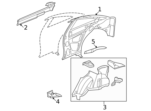 Inner Structure for 2001 Chevrolet Cavalier #0
