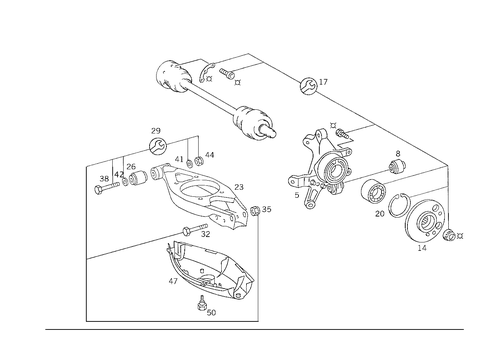 Rear Axle Mount for 1999 Mercedes-Benz E430 #0