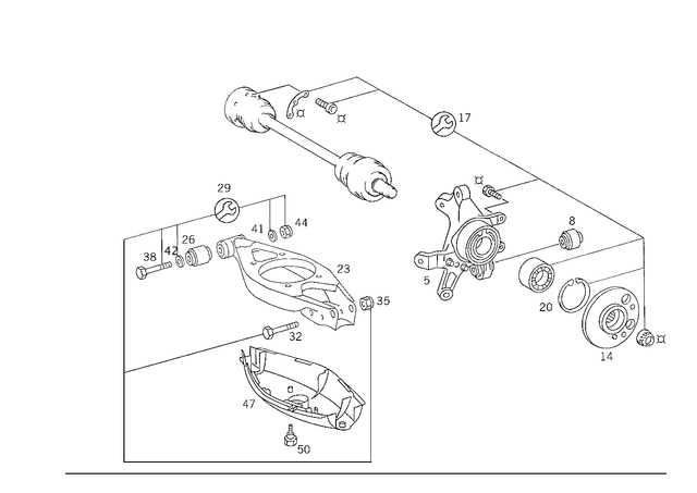 91011301400164 - Rear Axle: Hexagon Nut for Mercedes-Benz Image image