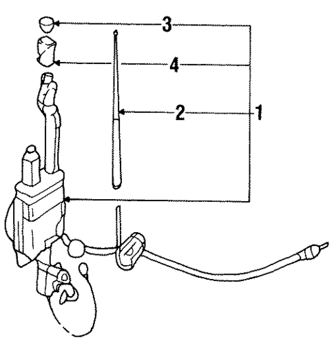Antenna & Radio for 1992 Mitsubishi Montero #0
