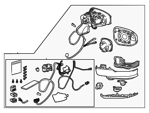 8791030M20 - : Mirror Assembly for Toyota Image