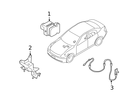 ABS Components for 2005 Nissan 350Z #1