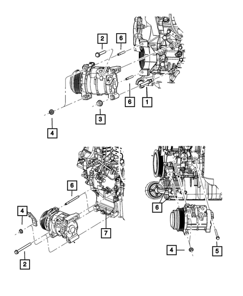 Air Conditioner Compressor and Mounting for 2009 Chrysler Town & Country #1