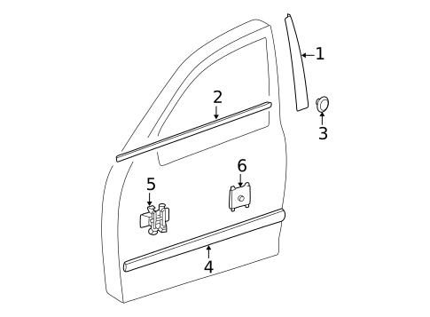 Exterior Trim - Front Door for 2009 Mercedes-Benz E320 #0