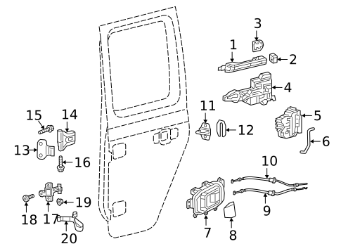 Lock & Hardware for 2018 Jeep Wrangler #1