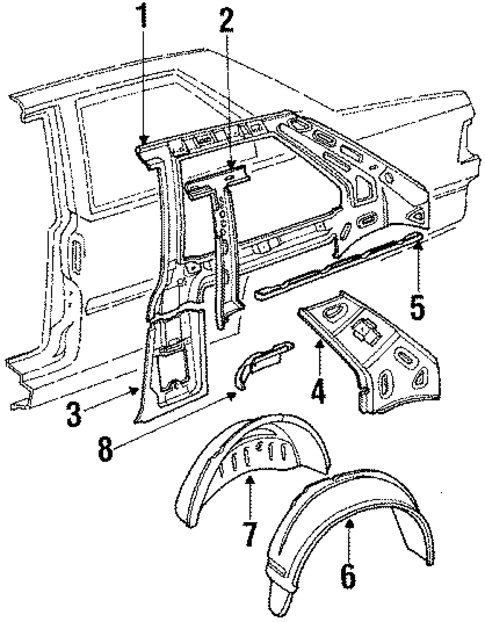 Inner Panel for 1988 Volvo 780 #0