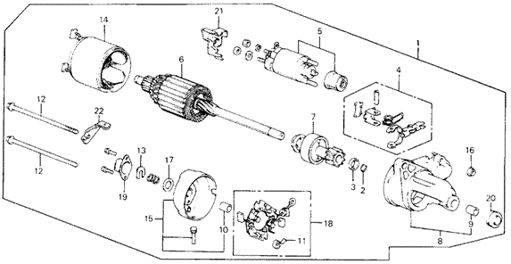 Starter Motor (Denso) (3) for 1988 Honda Civic #0