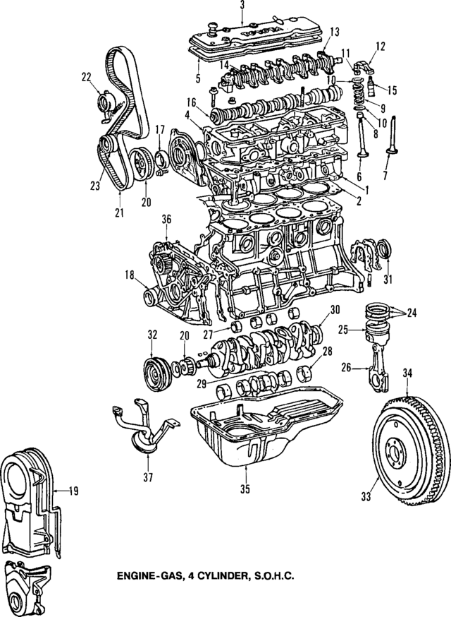 13568YZZ24 - Engine: Timing Belt for Toyota: Tercel Image