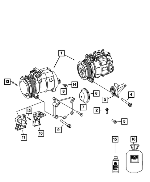 Air Conditioner Compressor and Mounting for 2009 Dodge Sprinter 2500 #0