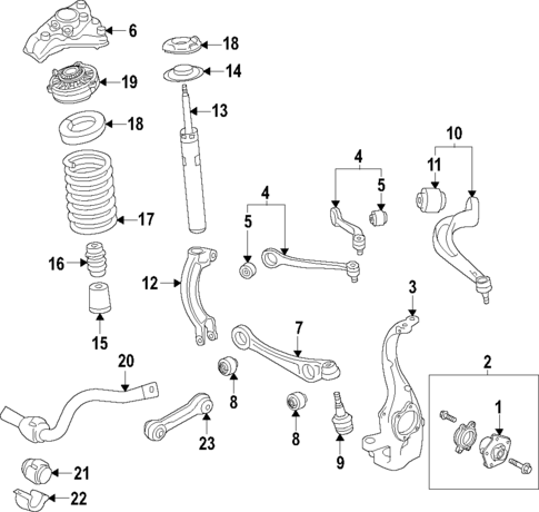 Front Suspension for 2019 Audi A4 Quattro #0