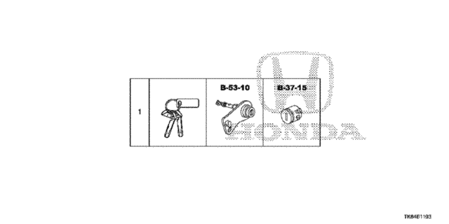 Key Cylinder Set (Smart) for 2016 Honda Odyssey #0