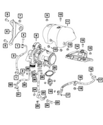 R8325875AA - 1.4L Turbo; Engine: Turbocharger, Remanufactured for Dodge: Dart | Fiat: 500, 500L, 500X | Jeep: Renegade Image