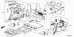 74681S2G000 - Interior/Bumper: SEAL, RR. FLOOR for Honda Image