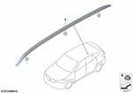 51137356435 - : Roof Rails Aluminum Black Left for BMW Image