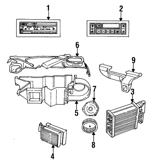 Evaporator & Heater Components for 1991 Chrysler Imperial #0