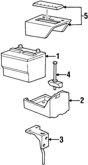F8DZ10A666AA - Electrical: Battery Tray Brace for Ford Image