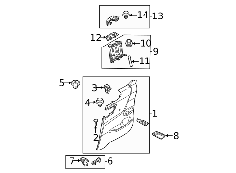 Interior Trim - Rear Door for 2023 Mazda MX-30 EV #0