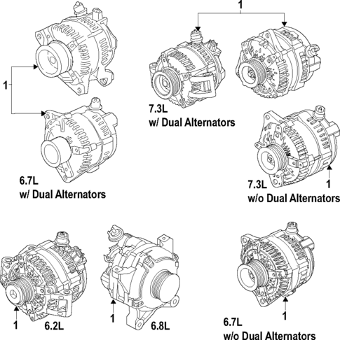 Alternator for 2018 Ford F-250 Super Duty #0