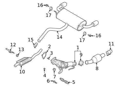 Exhaust Components for 2021 Lincoln Corsair #0