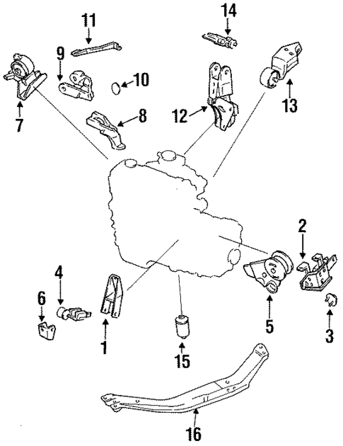 Engine & Trans Mounting for 1990 Nissan Pulsar NX #0