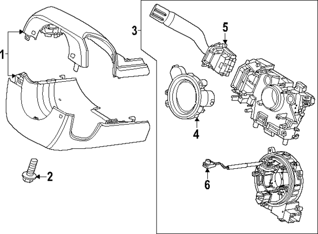 PC3Z3530AA - Steering: Shroud Assembly for Ford: F-250 Super Duty, F-350 Super Duty, F-450 Super Duty, F-550 Super Duty Image