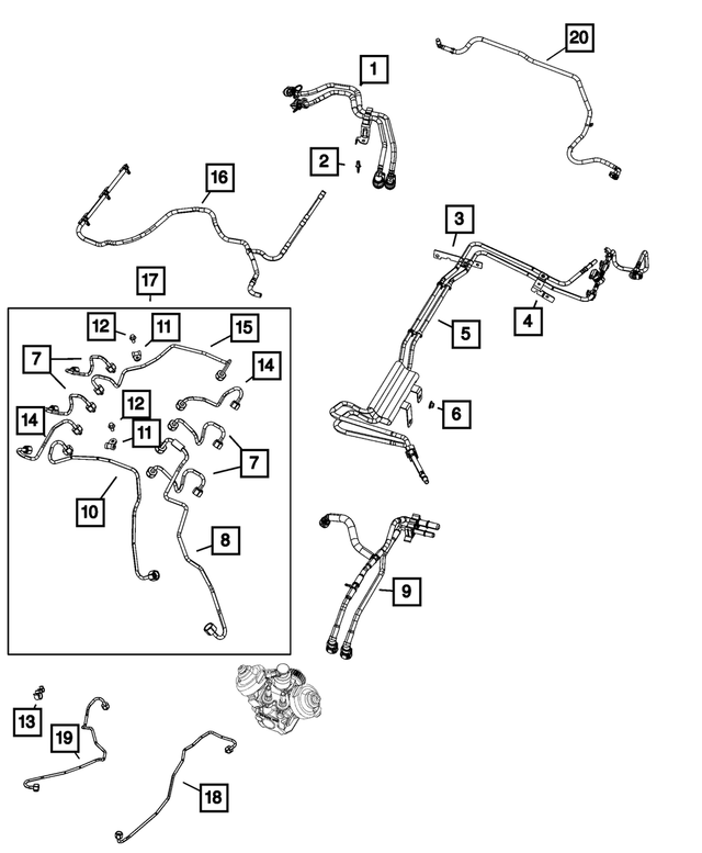 « 68367544AD – Fuel and Accelerator Pedal : Alimentation Et Retour De Carburant Tube pour Mopar Image »